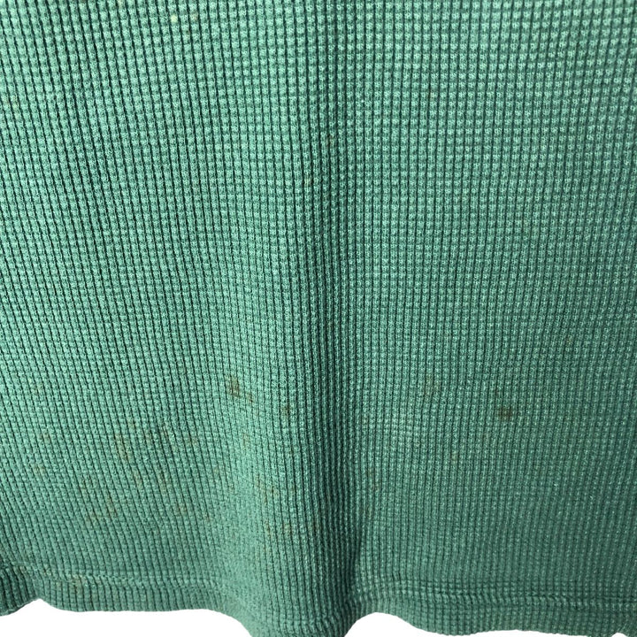 Vintage 90'S Ralph Lauren POLO SPORT Thermal Long T-Shirt, Waffle, Men's XL cotton green type Vintage Second Hand