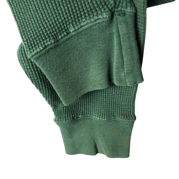 Vintage 90'S Ralph Lauren POLO SPORT Thermal Long T-Shirt, Waffle, Men's XL cotton green type Vintage Second Hand