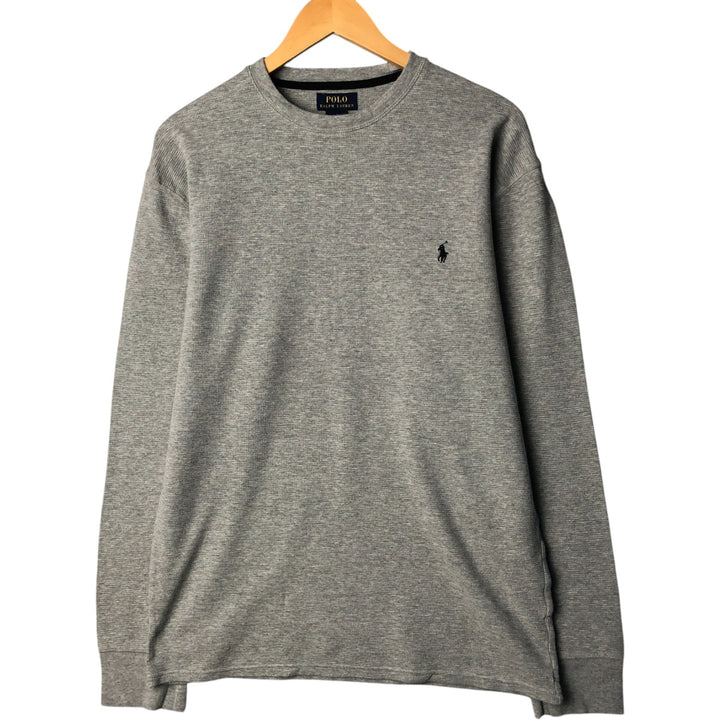 Ralph Lauren POLO RALPH LAUREN Thermal Long T-shirt Waffle Men's XXL cotton gray type Vintage Second Hand