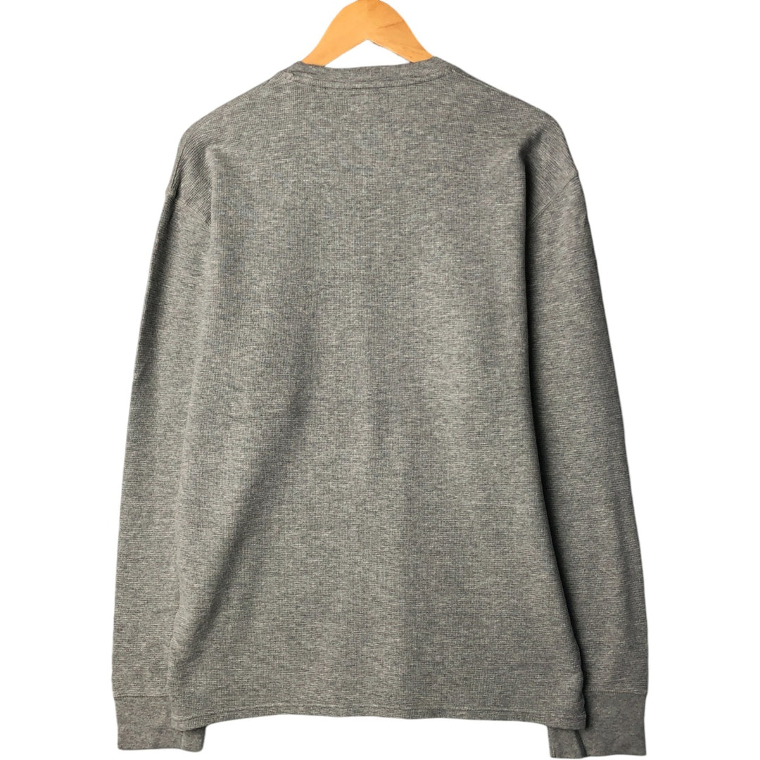 Ralph Lauren POLO RALPH LAUREN Thermal Long T-shirt Waffle Men's XXL cotton gray type Vintage Second Hand