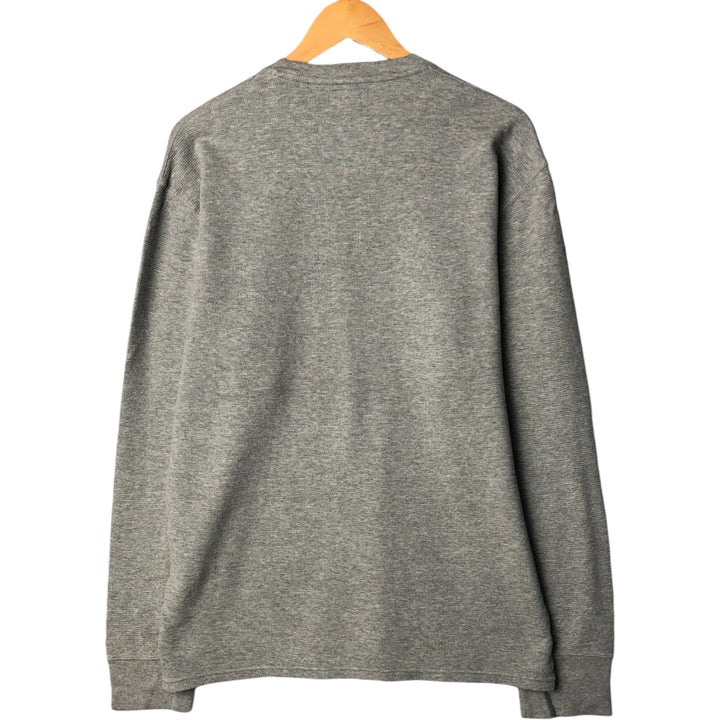 Ralph Lauren POLO RALPH LAUREN Thermal Long T-shirt Waffle Men's XXL cotton gray type Vintage Second Hand