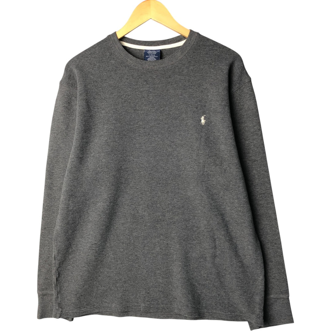 Ralph Lauren POLO RALPH LAUREN SLEEPWEAR Thermal Long T-shirt Waffle Men's XL cotton gray type Vintage Second Hand