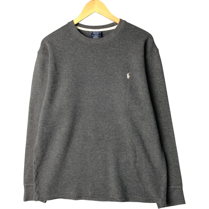 Ralph Lauren POLO RALPH LAUREN SLEEPWEAR Thermal Long T-shirt Waffle Men's XL cotton gray type Vintage Second Hand