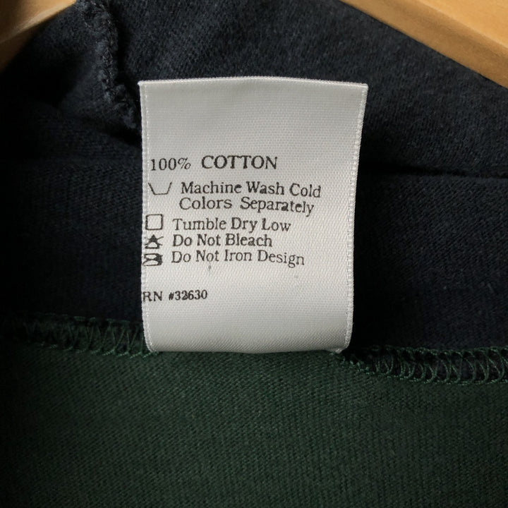 Vintage 90'S JOSTENS Hooded Long Sleeve T-Shirt with Character Print, Made in USA, Men's Size Medium cotton Green type dark green Vintage Second Hand
