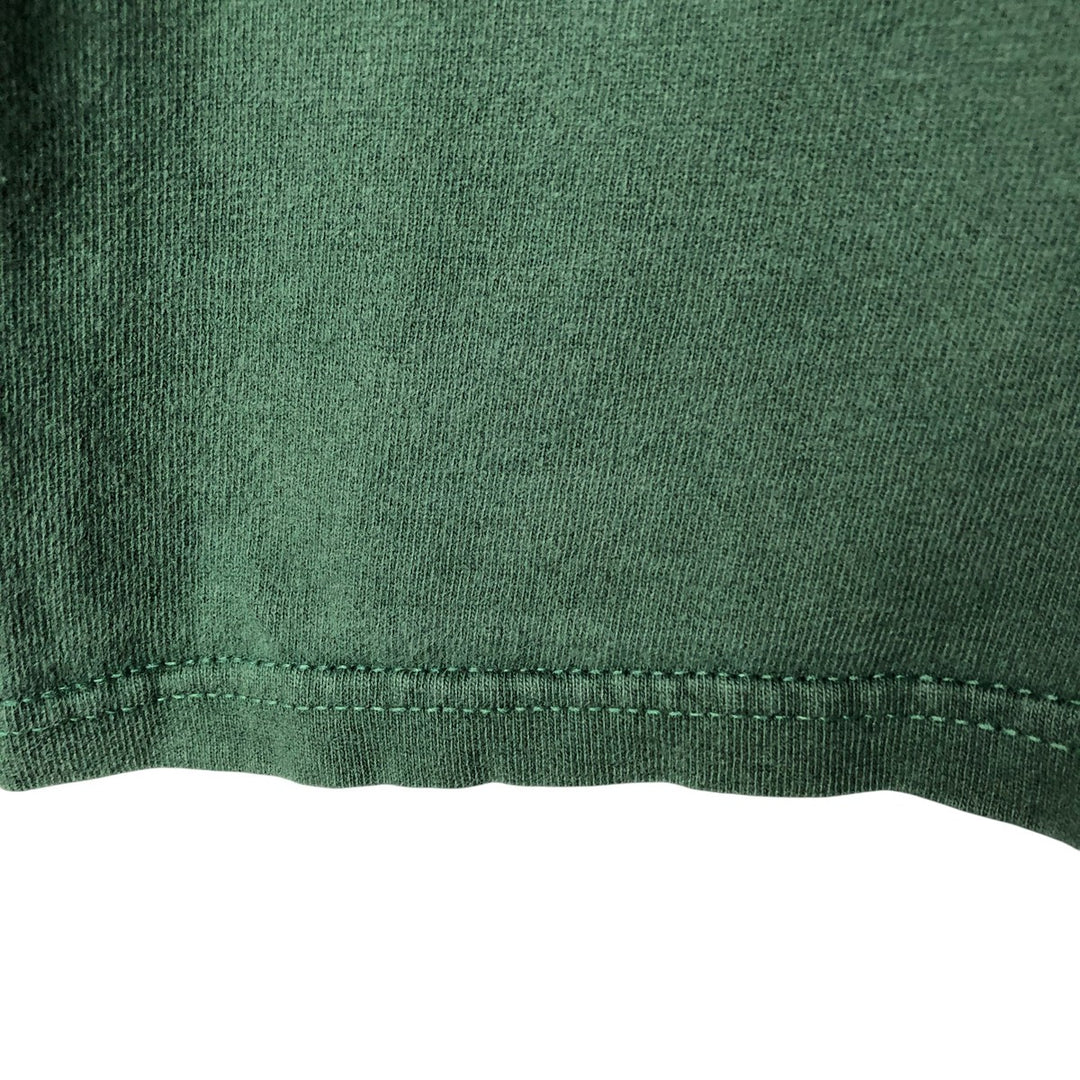Vintage 90'S JOSTENS Hooded Long Sleeve T-Shirt with Character Print, Made in USA, Men's Size Medium cotton Green type dark green Vintage Second Hand