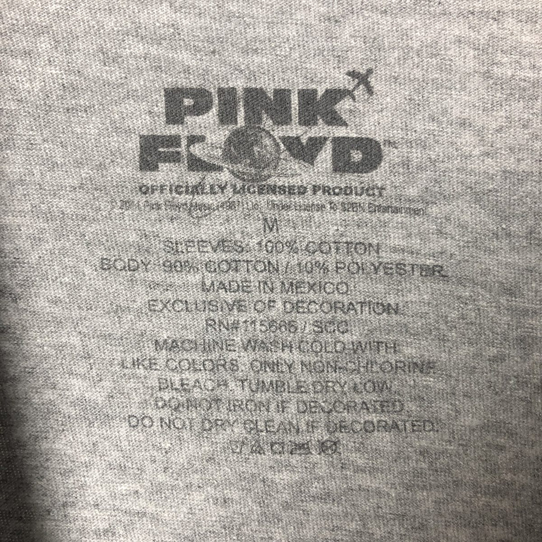 PINK FLOYD Pink Floyd Long Sleeve T-Shirt, Band Tee, Men's Size Medium cotton gray type Vintage Second Hand
