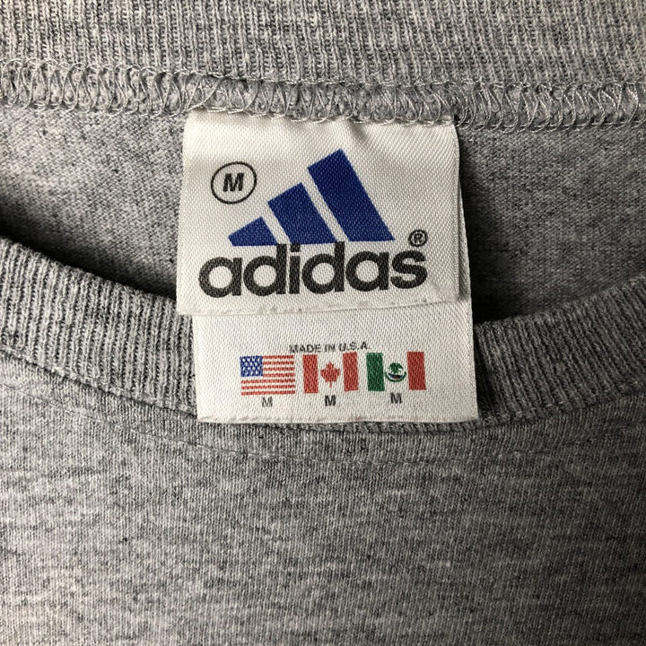 Vintage 90'S Adidas long-sleeved T-shirt, Made in USA, Men's Size Medium cotton gray type Vintage Second Hand