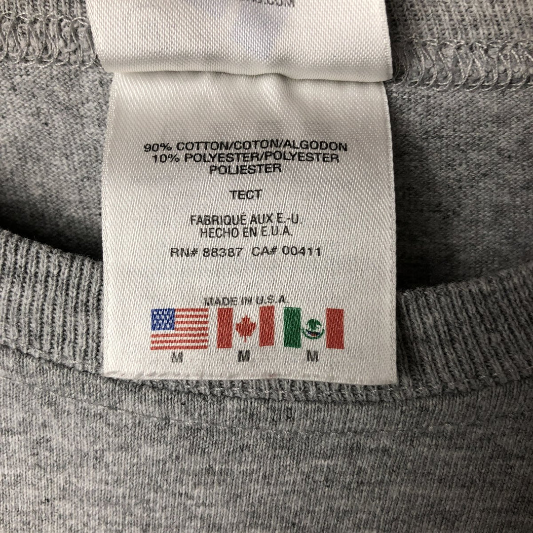 Vintage 90'S Adidas long-sleeved T-shirt, Made in USA, Men's Size Medium cotton gray type Vintage Second Hand