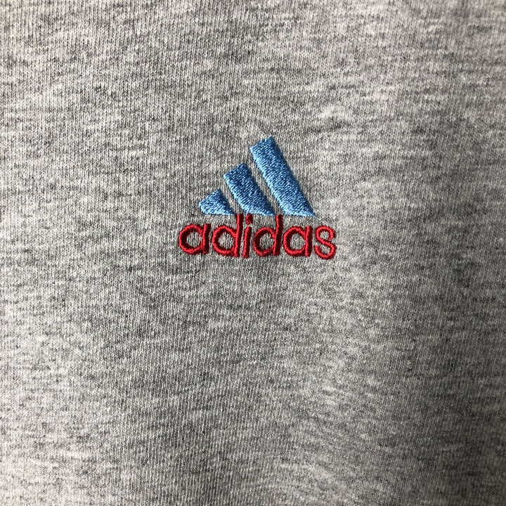 Vintage 90'S Adidas long-sleeved T-shirt, Made in USA, Men's Size Medium cotton gray type Vintage Second Hand