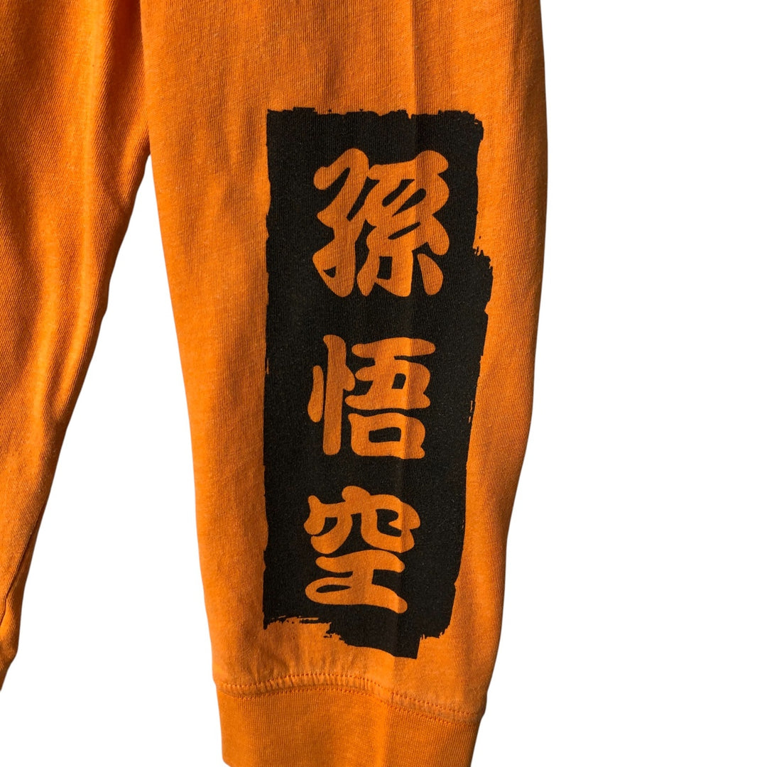 Dragon Ball Z Son Goku Anime Character Print Long Sleeve T-Shirt, Men's XXL cotton orange type Vintage Second Hand