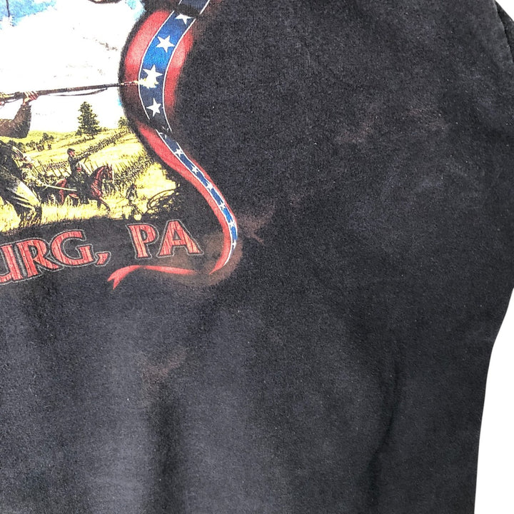 2000'S Harley-Davidson Motorcycle Long Sleeve T-Shirt, Made in USA, Men's Size XXL cotton black type Vintage Second Hand