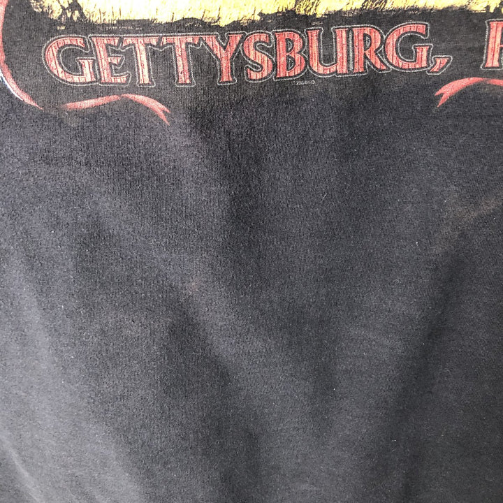 2000'S Harley-Davidson Motorcycle Long Sleeve T-Shirt, Made in USA, Men's Size XXL cotton black type Vintage Second Hand