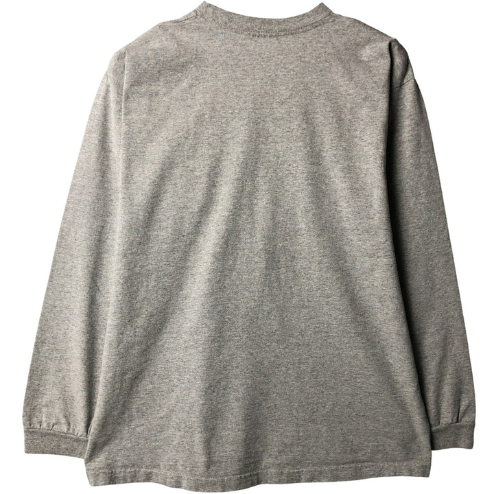 Vintage 1990'S Jansport Harvard University College Long Sleeve T-Shirt, Made in USA, Men's Size Large cotton gray type Vintage Second Hand