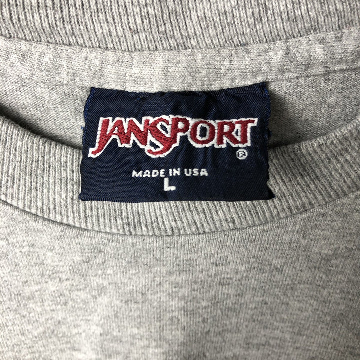Vintage 1990'S Jansport Harvard University College Long Sleeve T-Shirt, Made in USA, Men's Size Large cotton gray type Vintage Second Hand