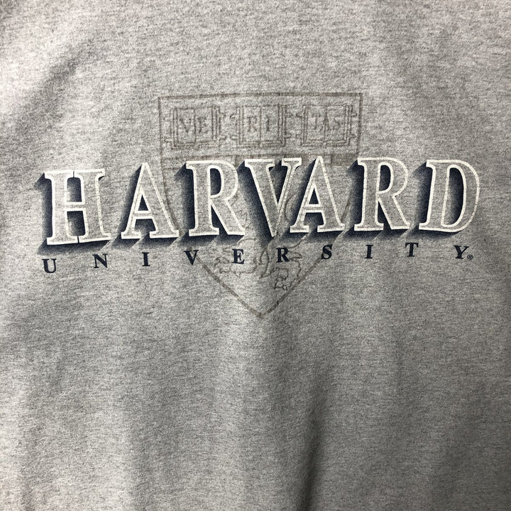 Vintage 1990'S Jansport Harvard University College Long Sleeve T-Shirt, Made in USA, Men's Size Large cotton gray type Vintage Second Hand