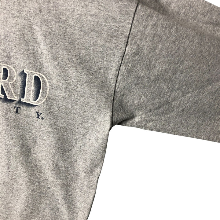 Vintage 1990'S Jansport Harvard University College Long Sleeve T-Shirt, Made in USA, Men's Size Large cotton gray type Vintage Second Hand