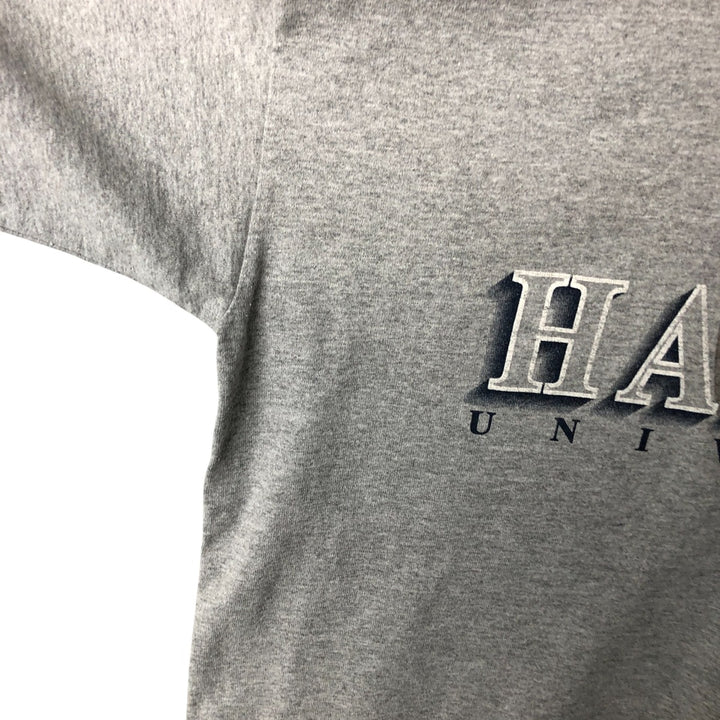 Vintage 1990'S Jansport Harvard University College Long Sleeve T-Shirt, Made in USA, Men's Size Large cotton gray type Vintage Second Hand