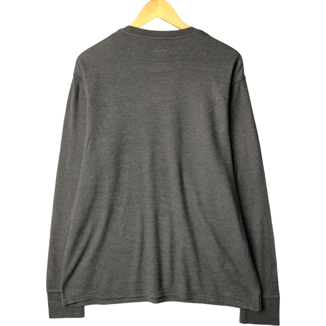 Ralph Lauren POLO RALPH LAUREN Thermal Long T-shirt, Honeycomb, Men's XL cotton gray type Vintage Second Hand