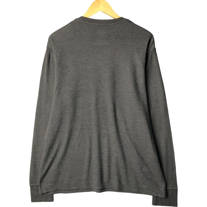 Ralph Lauren POLO RALPH LAUREN Thermal Long T-shirt, Honeycomb, Men's XL cotton gray type Vintage Second Hand