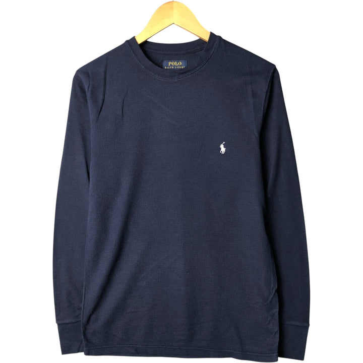 Ralph Lauren POLO RALPH LAUREN Thermal Long T-Shirt, Men's Size M cotton navy blue type Vintage Second Hand