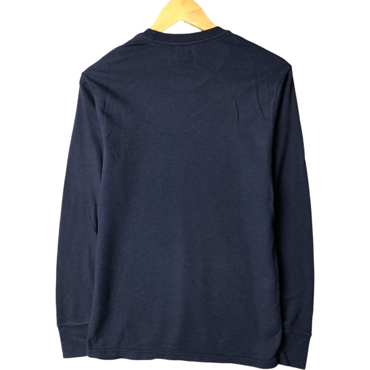 Ralph Lauren POLO RALPH LAUREN Thermal Long T-Shirt, Men's Size M cotton navy blue type Vintage Second Hand