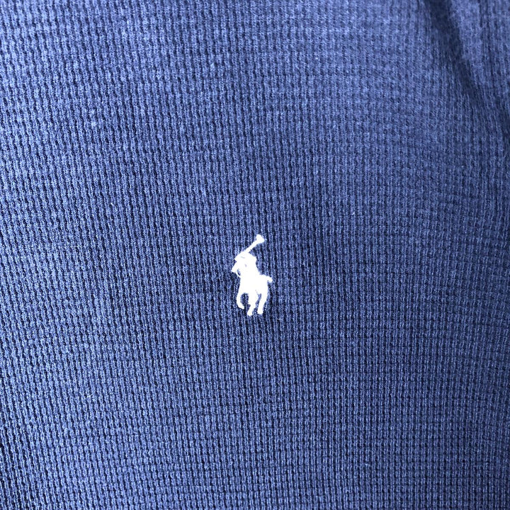 Ralph Lauren POLO RALPH LAUREN Thermal Long T-Shirt, Men's Size M cotton navy blue type Vintage Second Hand