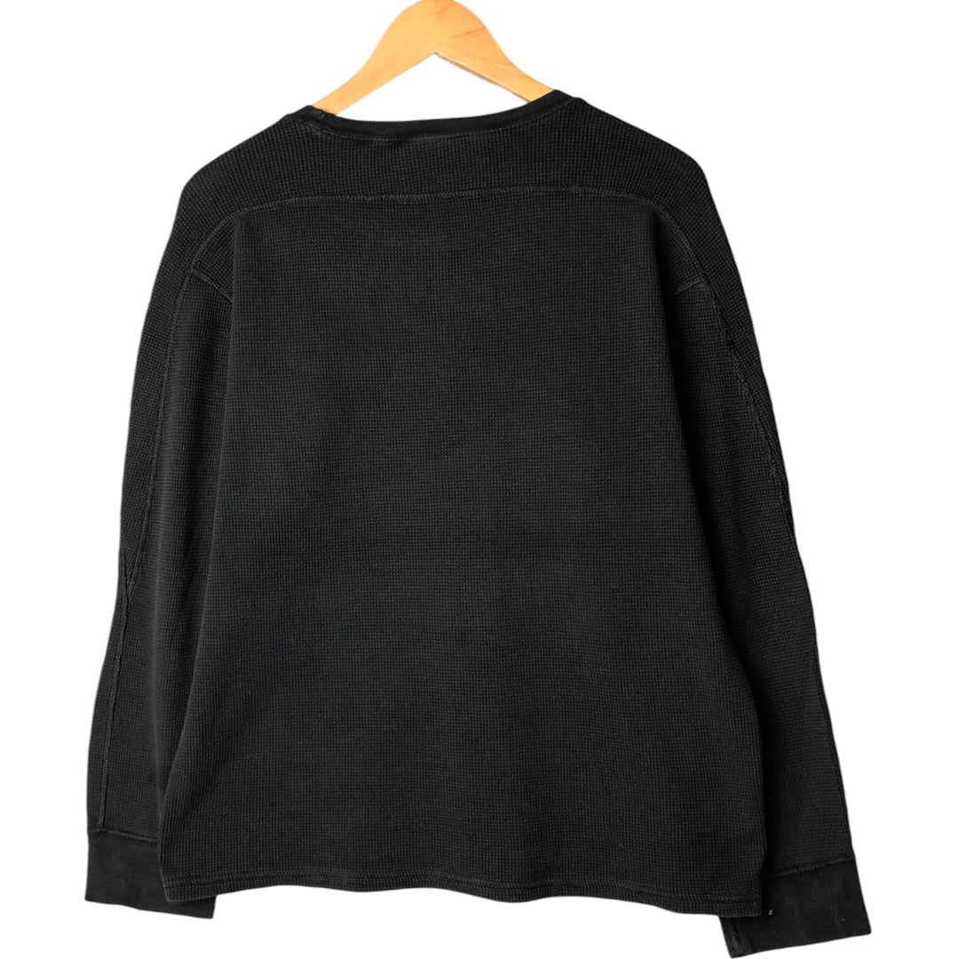 Ralph Lauren POLO RALPH LAUREN SLEEPWEAR Thermal Long T-shirt Waffle Men's XL cotton black type Vintage Second Hand