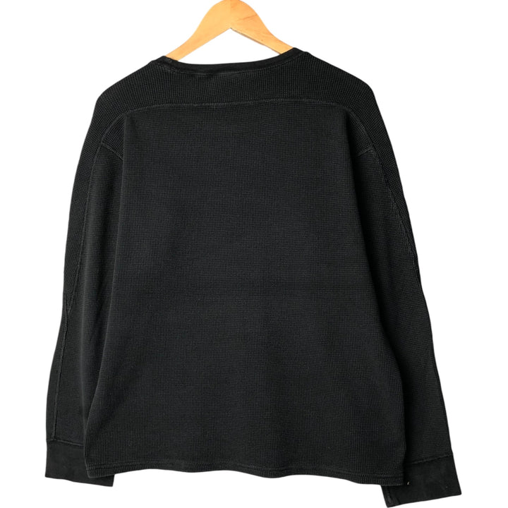 Ralph Lauren POLO RALPH LAUREN SLEEPWEAR Thermal Long T-shirt Waffle Men's XL cotton black type Vintage Second Hand