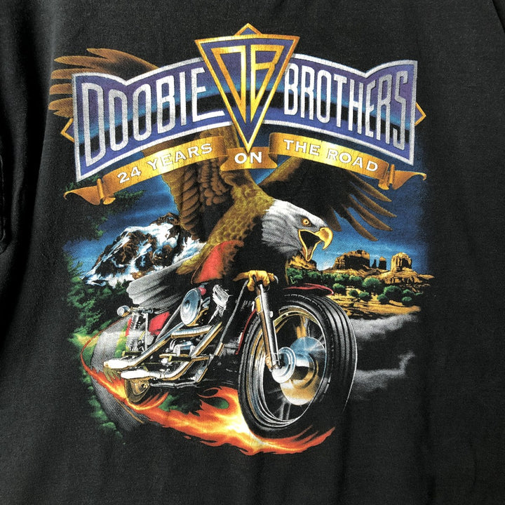 90'S Anvil Eagle Pattern Long Sleeve T-Shirt, Made in USA, Men's Size L, Vintage cotton black type Vintage Second Hand