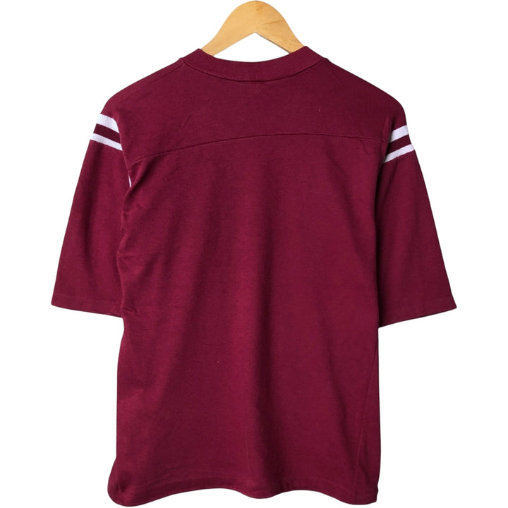 Vintage 1980'S ALTEX College 5/8 Sleeve Long Sleeve T-Shirt, Made in USA, Men's Size Medium cotton red type reddish brown Vintage Second Hand