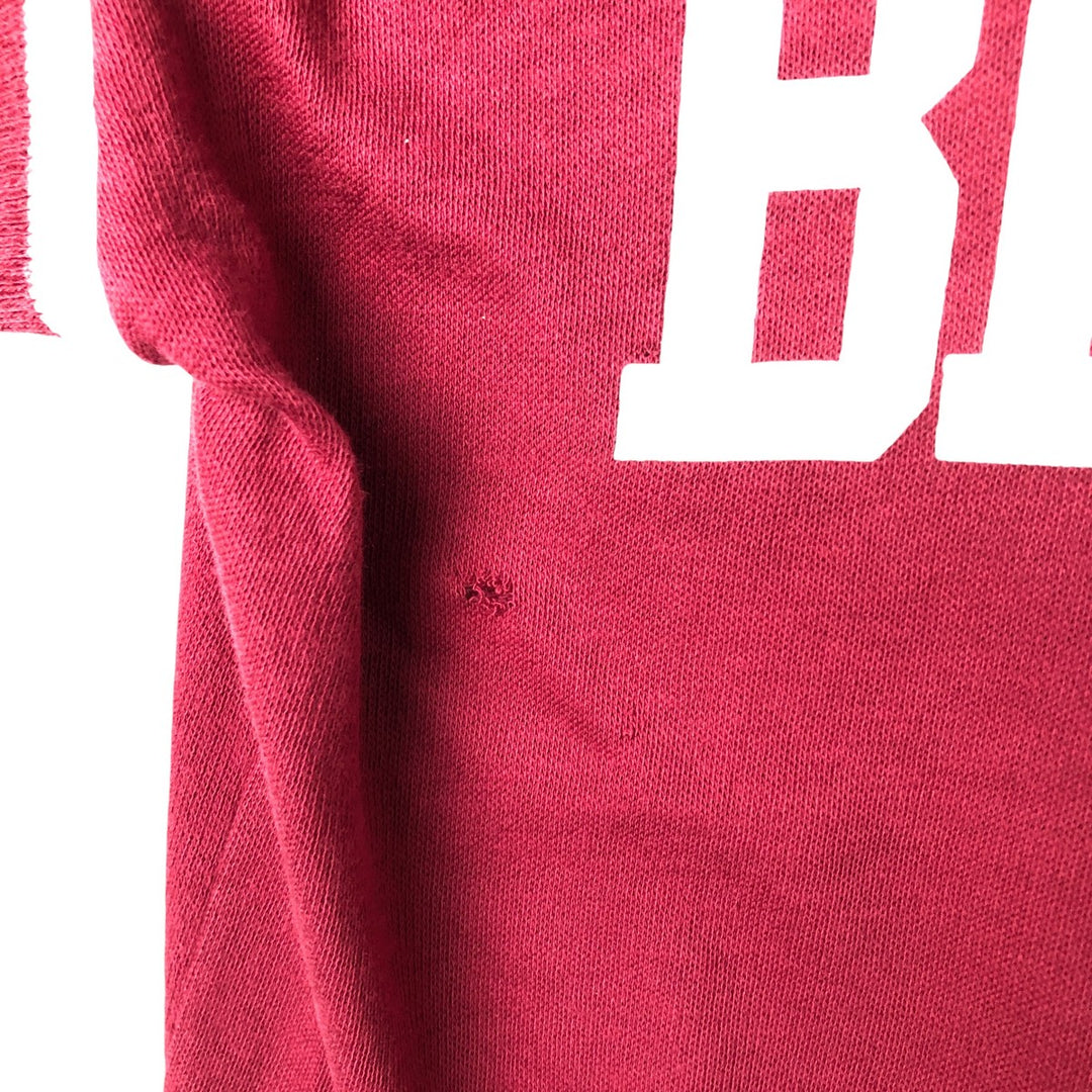 Vintage 1980'S ALTEX College 5/8 Sleeve Long Sleeve T-Shirt, Made in USA, Men's Size Medium cotton red type reddish brown Vintage Second Hand
