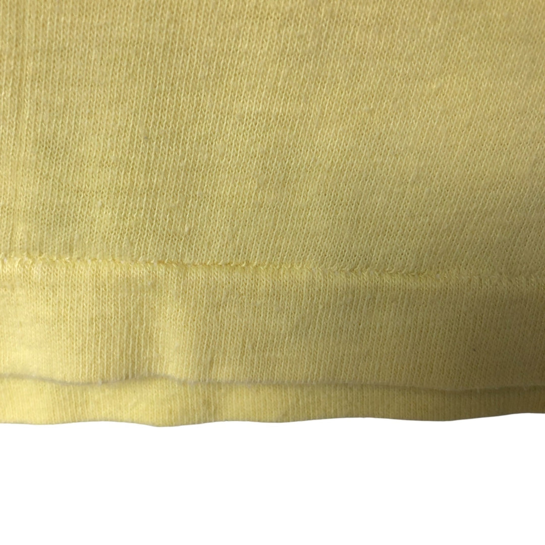 Vintage 80'S sportswear long sleeve t-shirt, made in the USA, size M, men's polyester yellow type Vintage Second Hand
