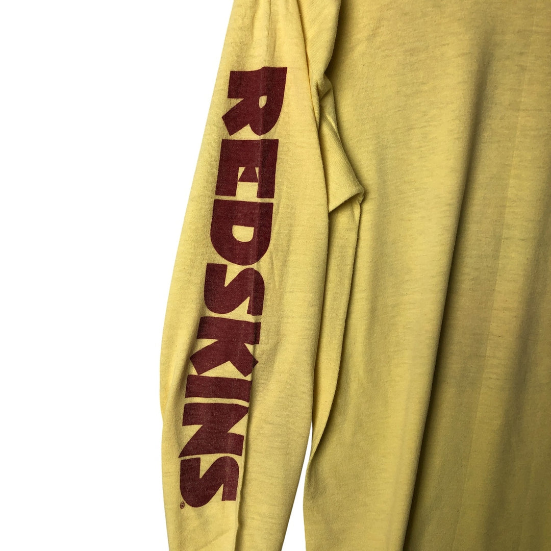 Vintage 80'S sportswear long sleeve t-shirt, made in the USA, size M, men's polyester yellow type Vintage Second Hand