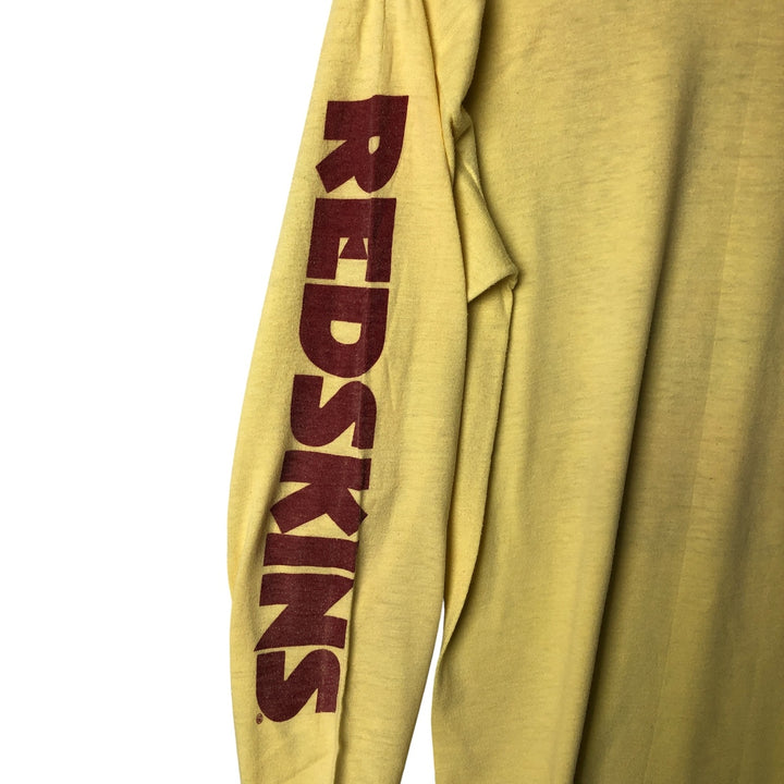 Vintage 80'S sportswear long sleeve t-shirt, made in the USA, size M, men's polyester yellow type Vintage Second Hand