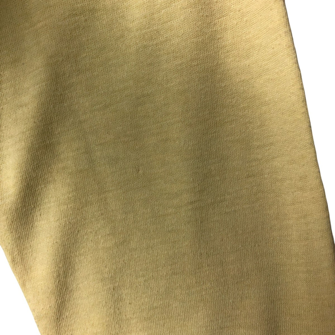 Vintage 80'S sportswear long sleeve t-shirt, made in the USA, size M, men's polyester yellow type Vintage Second Hand