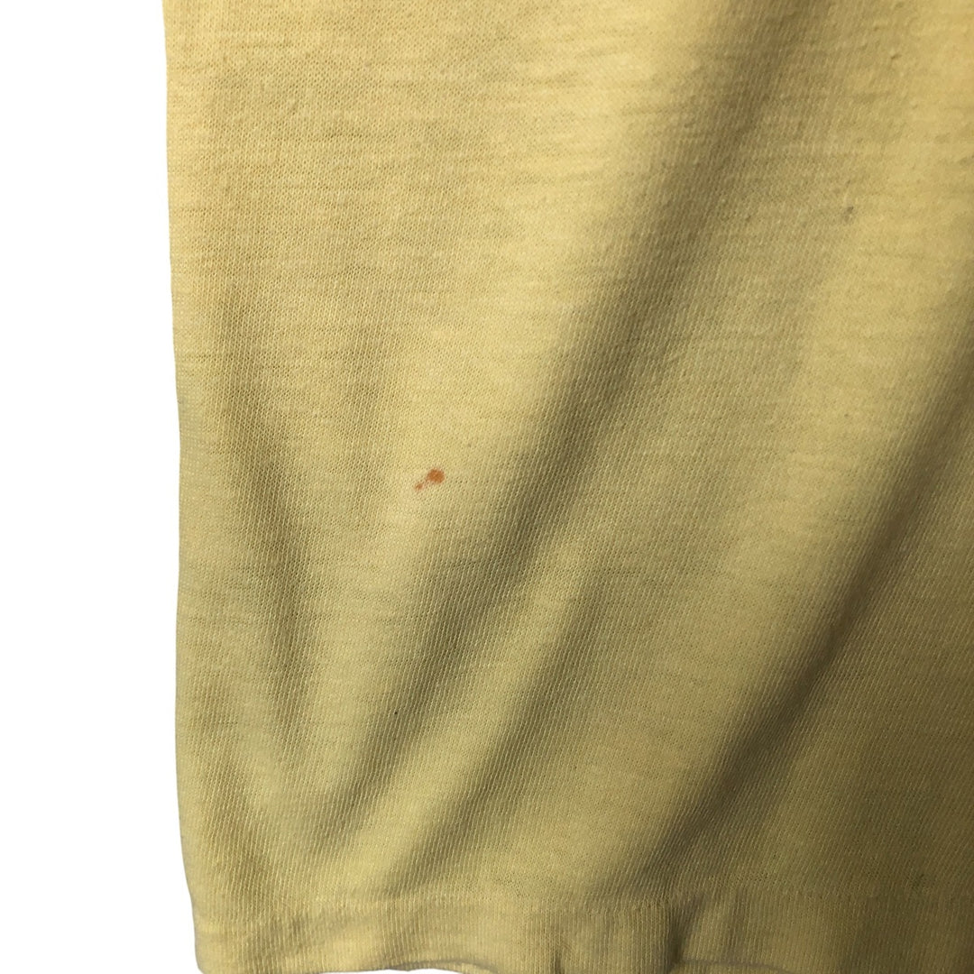 Vintage 80'S sportswear long sleeve t-shirt, made in the USA, size M, men's polyester yellow type Vintage Second Hand