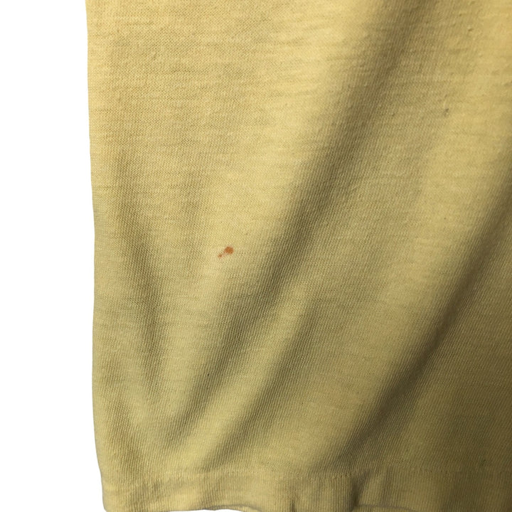 Vintage 80'S sportswear long sleeve t-shirt, made in the USA, size M, men's polyester yellow type Vintage Second Hand