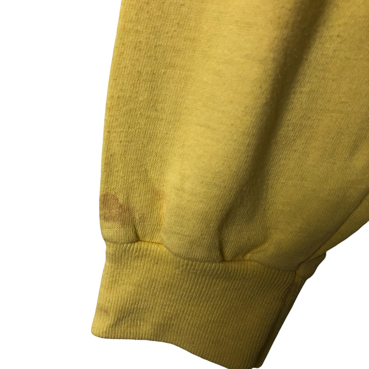 Vintage 80'S sportswear long sleeve t-shirt, made in the USA, size M, men's polyester yellow type Vintage Second Hand