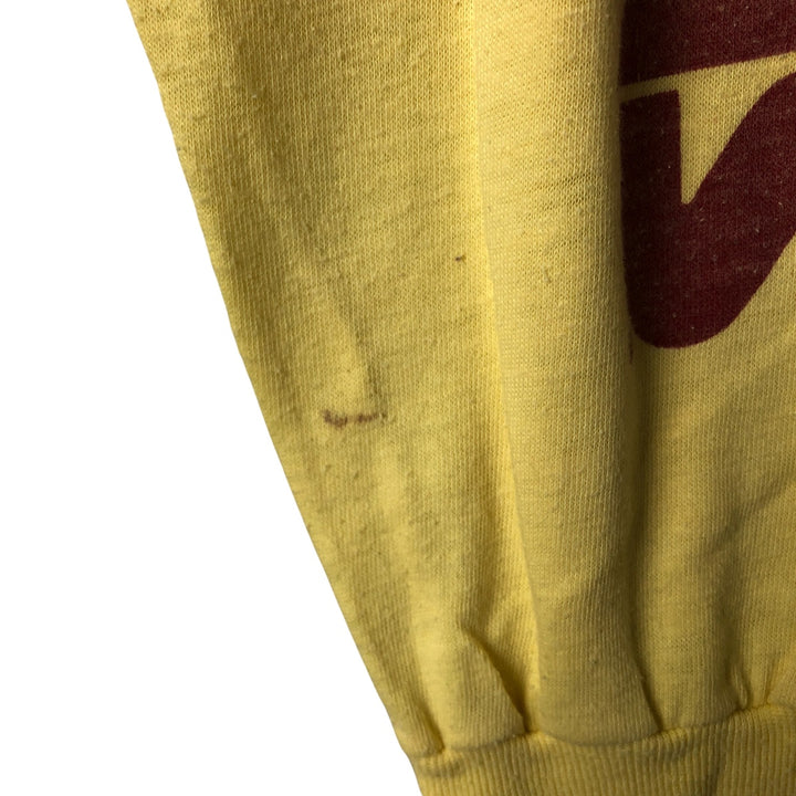 Vintage 80'S sportswear long sleeve t-shirt, made in the USA, size M, men's polyester yellow type Vintage Second Hand