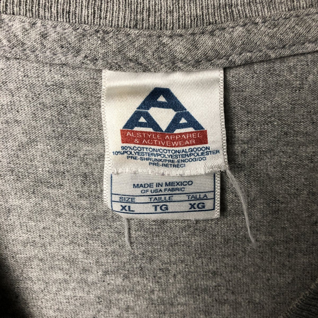 ALSTYLE NFL PITTSBURGH STEELERS Long Sleeve T-Shirt, Men's XL cotton gray type Vintage Second Hand