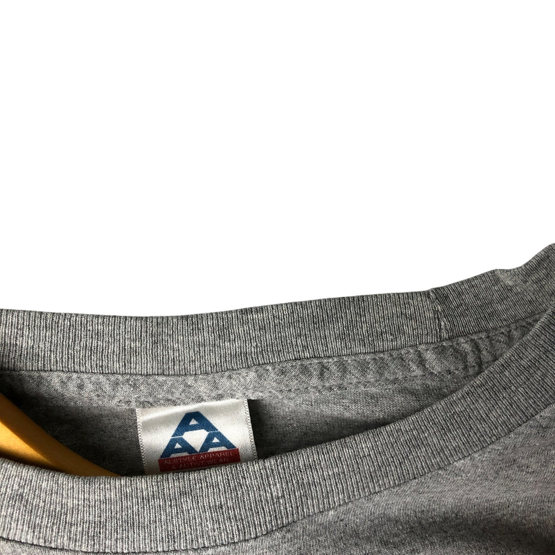 ALSTYLE NFL PITTSBURGH STEELERS Long Sleeve T-Shirt, Men's XL cotton gray type Vintage Second Hand