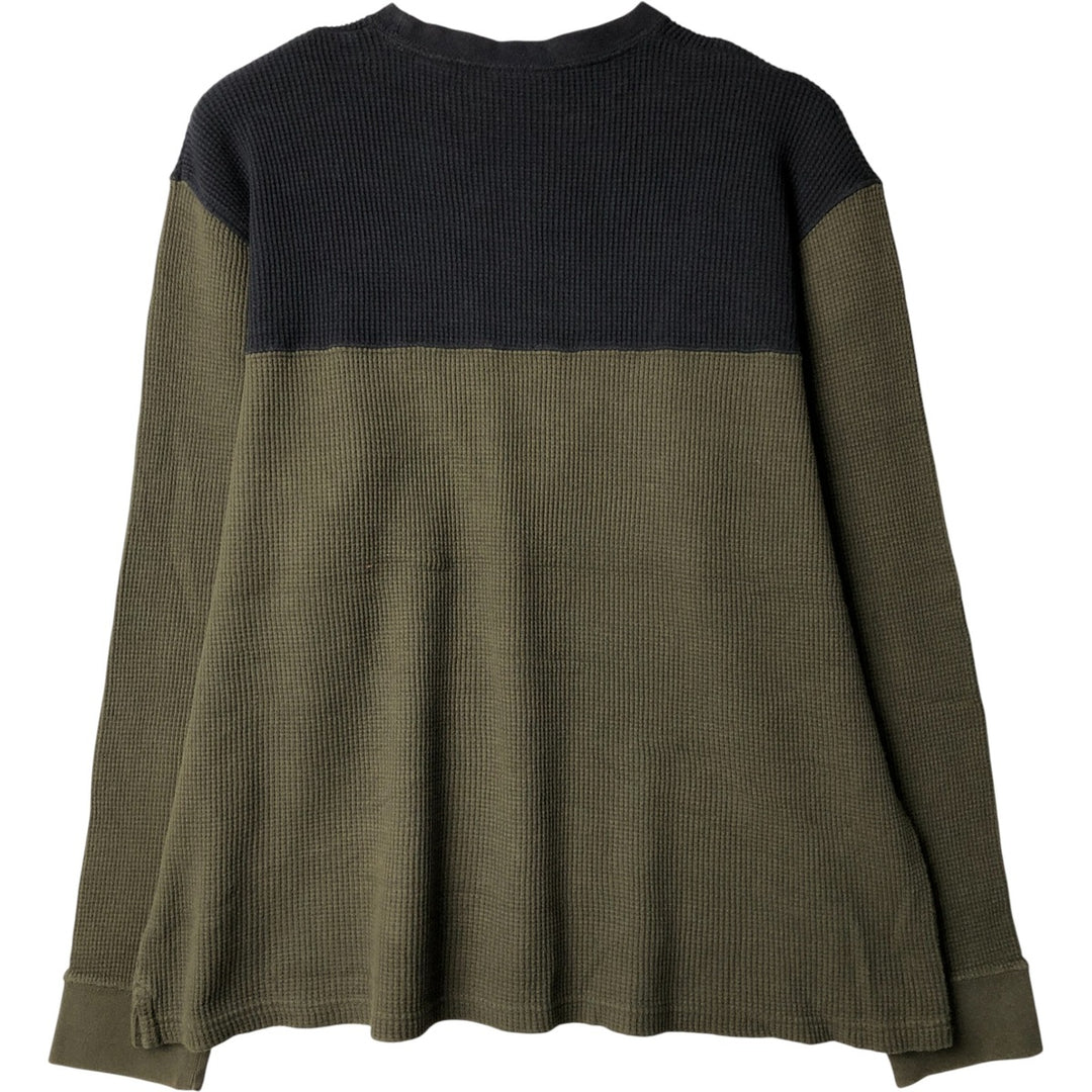 Vintage 90s-00'S Timberland Thermal Long T-Shirt, Waffle, Men's XL cotton black type Vintage Second Hand