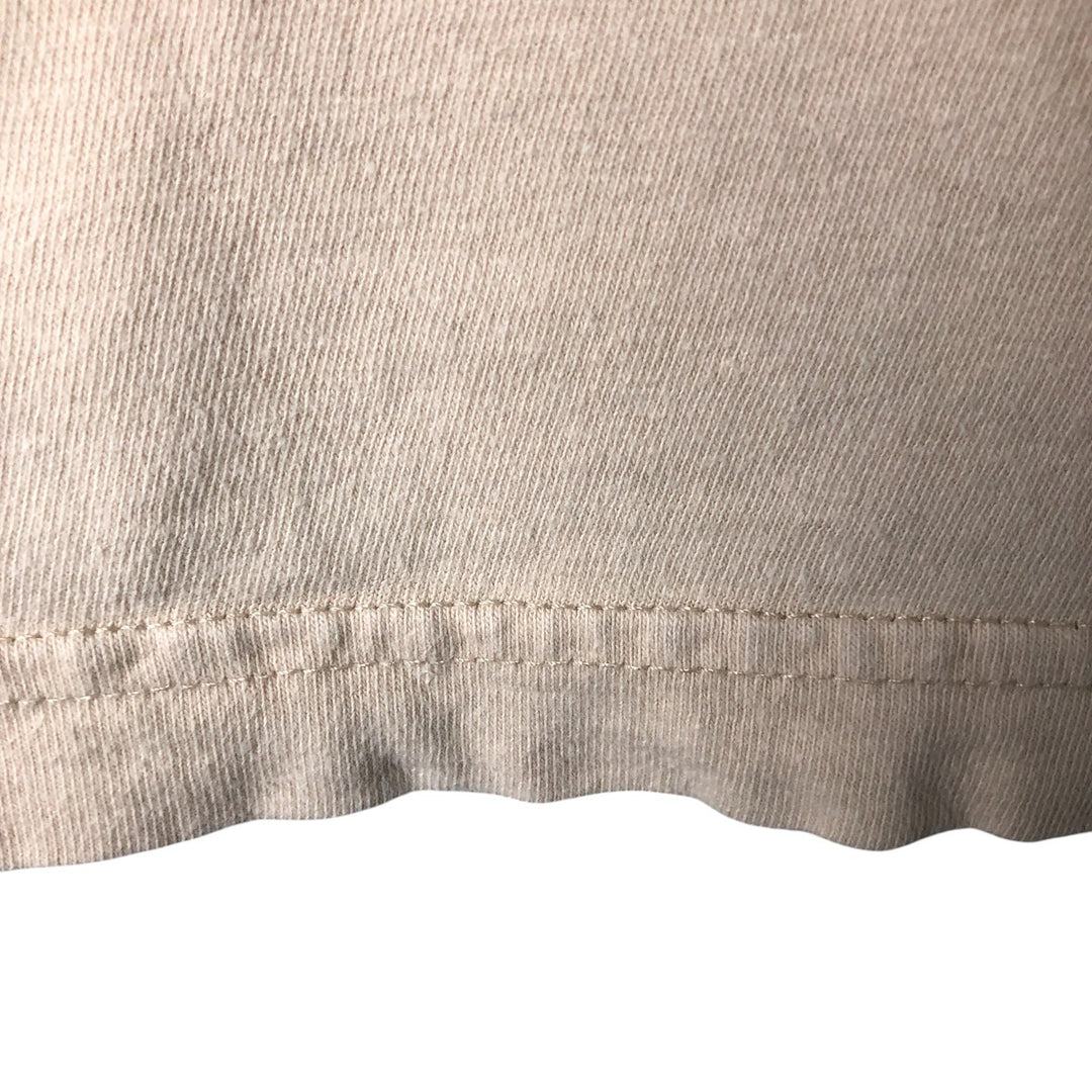90'S Eddie Bauer long-sleeved T-shirt, Made in USA, Men's Size Medium, Vintage cotton ivory Vintage Second Hand