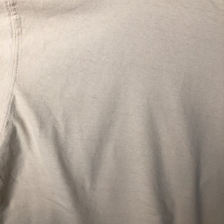90'S Eddie Bauer long-sleeved T-shirt, Made in USA, Men's Size Medium, Vintage cotton ivory Vintage Second Hand