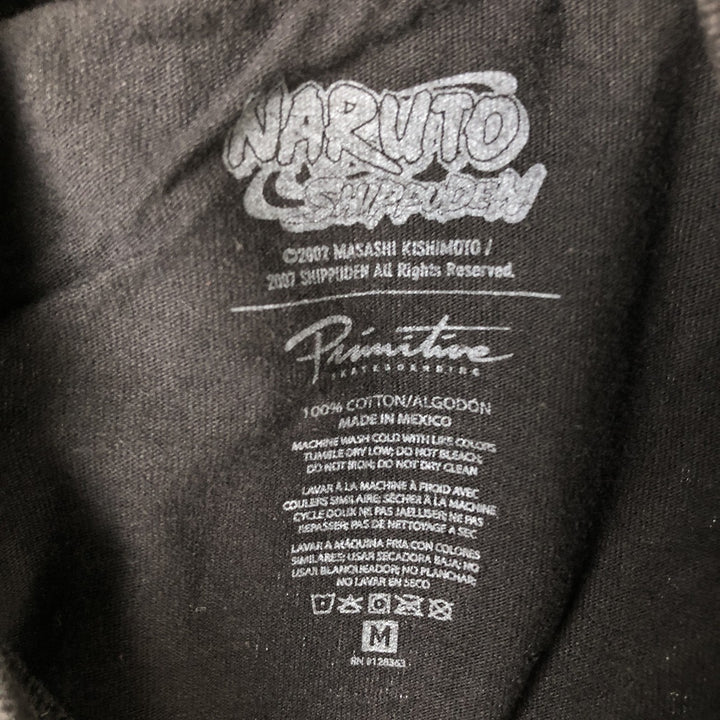 Primitive NARUTO Shippuden Uchiha Itachi Anime Long Sleeve T-Shirt, Men's Size Medium cotton black type Vintage Second Hand
