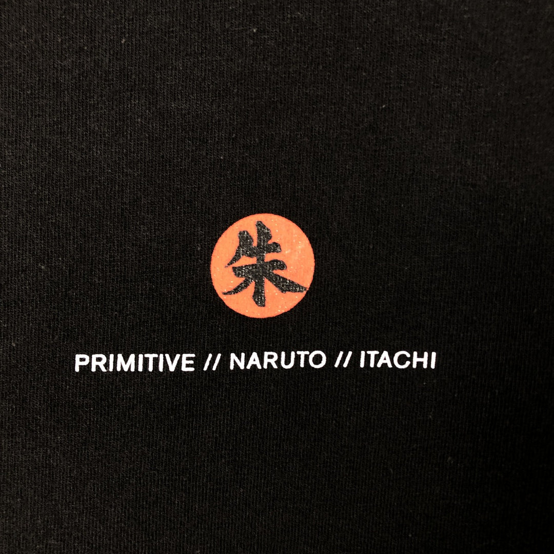 Primitive NARUTO Shippuden Uchiha Itachi Anime Long Sleeve T-Shirt, Men's Size Medium cotton black type Vintage Second Hand