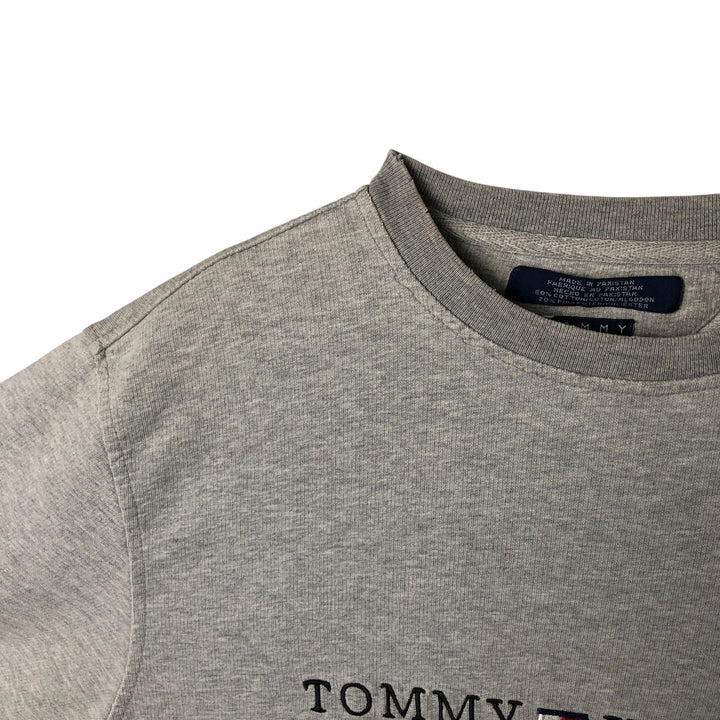 Vintage 90s-00'S Tommy Hilfiger long-sleeved T-shirt, size M, men's cotton gray type Vintage Second Hand