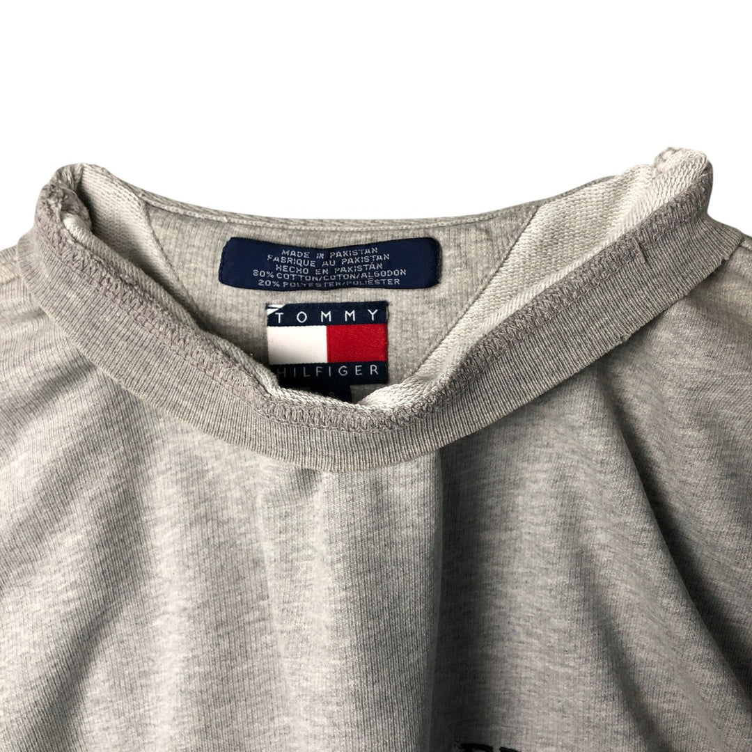 Vintage 90s-00'S Tommy Hilfiger long-sleeved T-shirt, size M, men's cotton gray type Vintage Second Hand