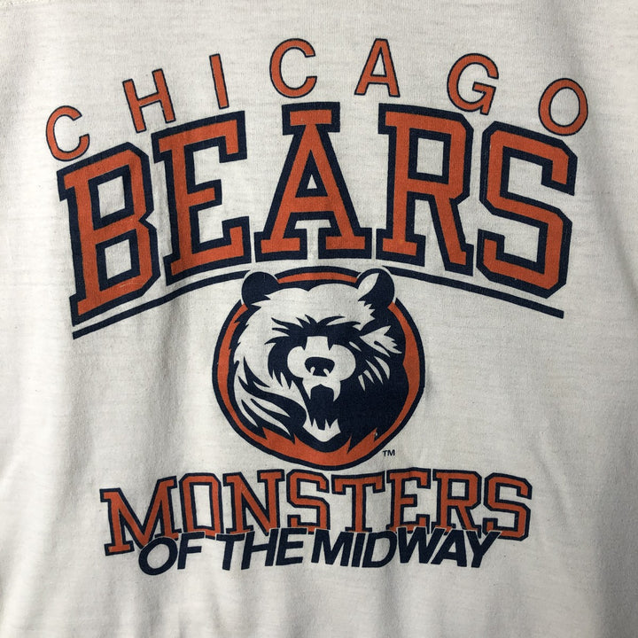 Vintage 1990'S NFL Chicago Bears Animal Pattern Long Sleeve T-Shirt, Men's Size Large unclear pale white type Vintage Second Hand