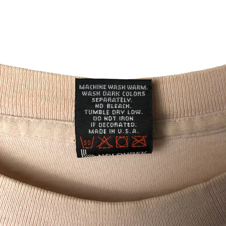 Vintage 90'S Harley-Davidson Eagle Pattern Motorcycle Long Sleeve T-Shirt, Made in USA, Men's Size XL cotton Beige type Vintage Second Hand